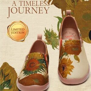 The National Gallery in Art Travel Shoes Van Gogh Sunflowers Size 9 New With Tag
